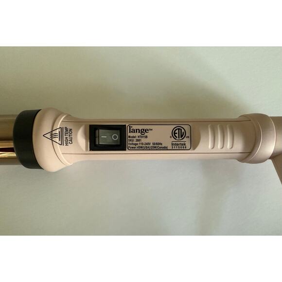 L'ange Hair Curling Wand HT015B 1.25" Blush Pink Lange Curling Iron - Picture 3 of 3